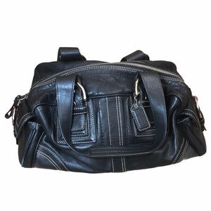 Authentic Coach Soho Black Leather Satchel Purse